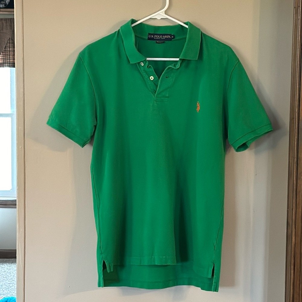 U.S. Polo Assn. Men’s  green short sleeve polo. Size Medium